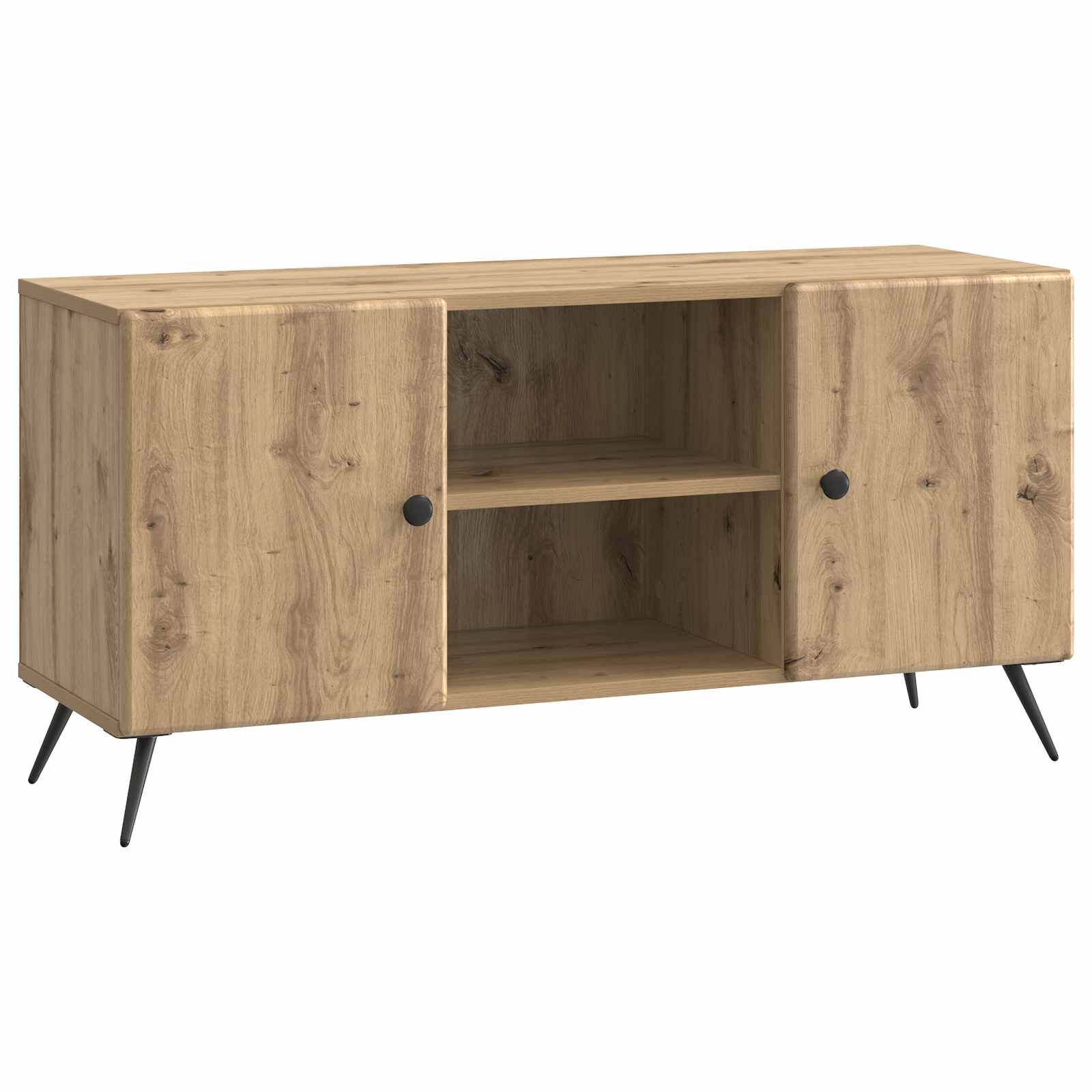TV-kast Artisanaal eiken 102 x 34,5 x 50 cm Bewerkt hout