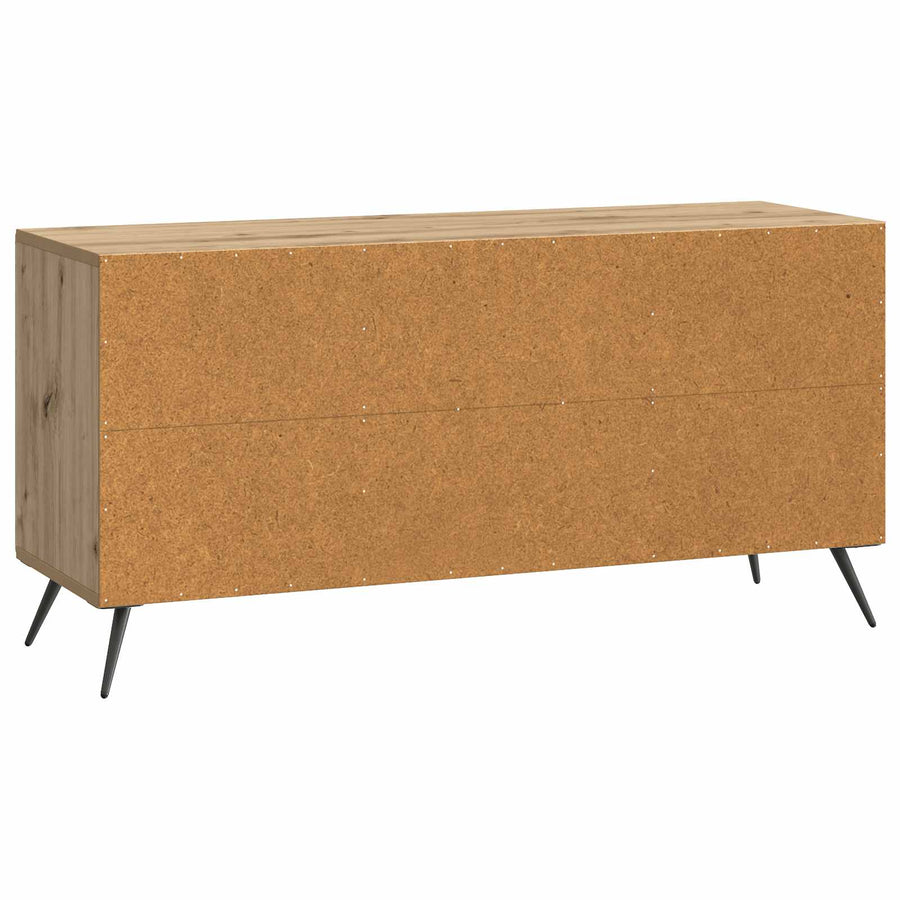 TV-kast Artisanaal eiken 102 x 34,5 x 50 cm Bewerkt hout