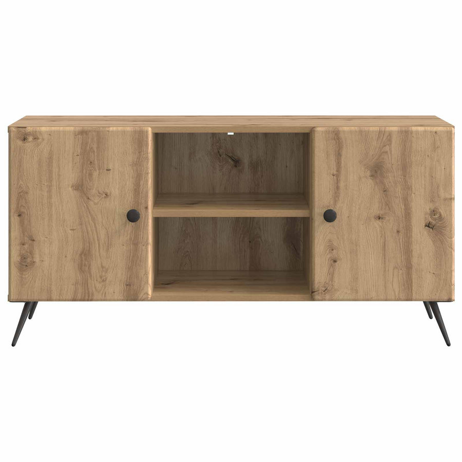 TV-kast Artisanaal eiken 102 x 34,5 x 50 cm Bewerkt hout