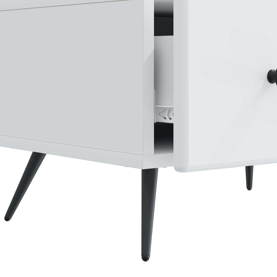 TV-kast met lade Wit 147 x 34,5 x 30 cm Bewerkt hout