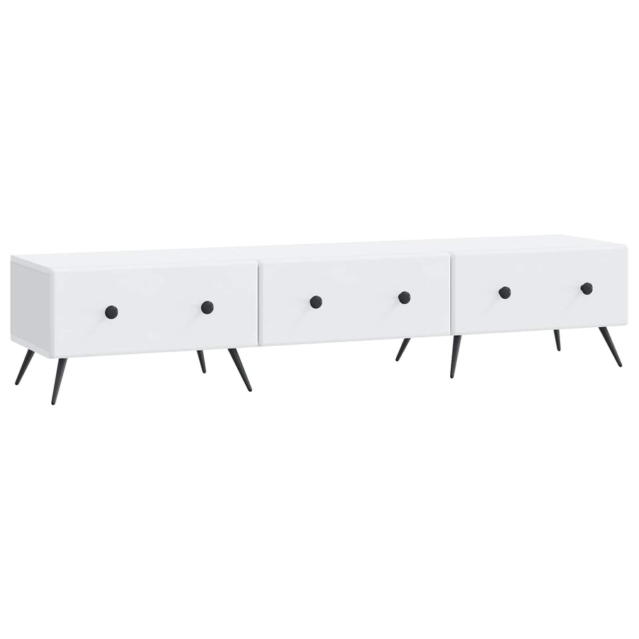 TV-kast met lade Wit 147 x 34,5 x 30 cm Bewerkt hout