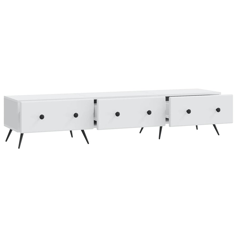 TV-kast met lade Wit 147 x 34,5 x 30 cm Bewerkt hout