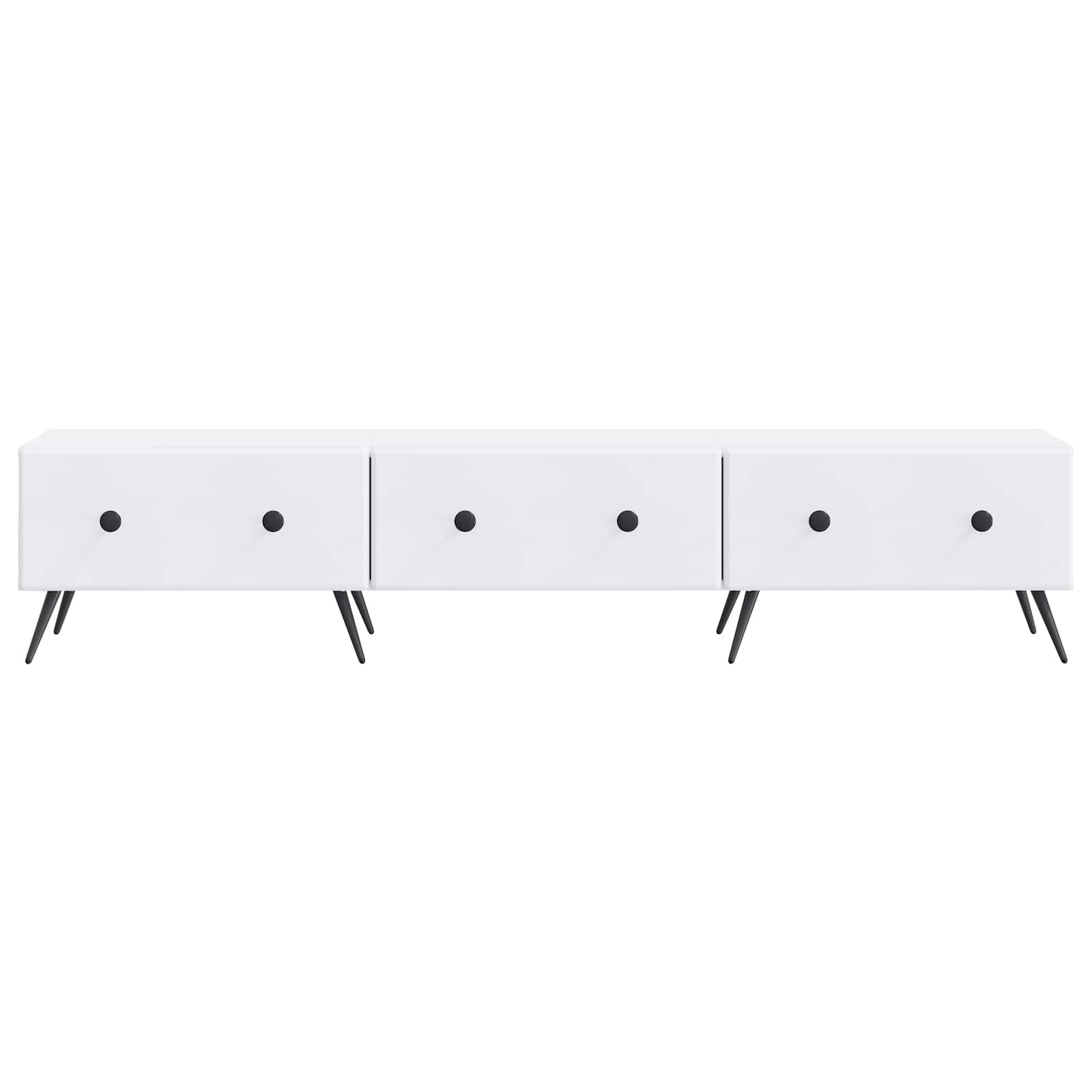 TV-kast met lade Wit 147 x 34,5 x 30 cm Bewerkt hout