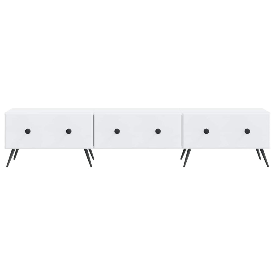 TV-kast met lade Wit 147 x 34,5 x 30 cm Bewerkt hout
