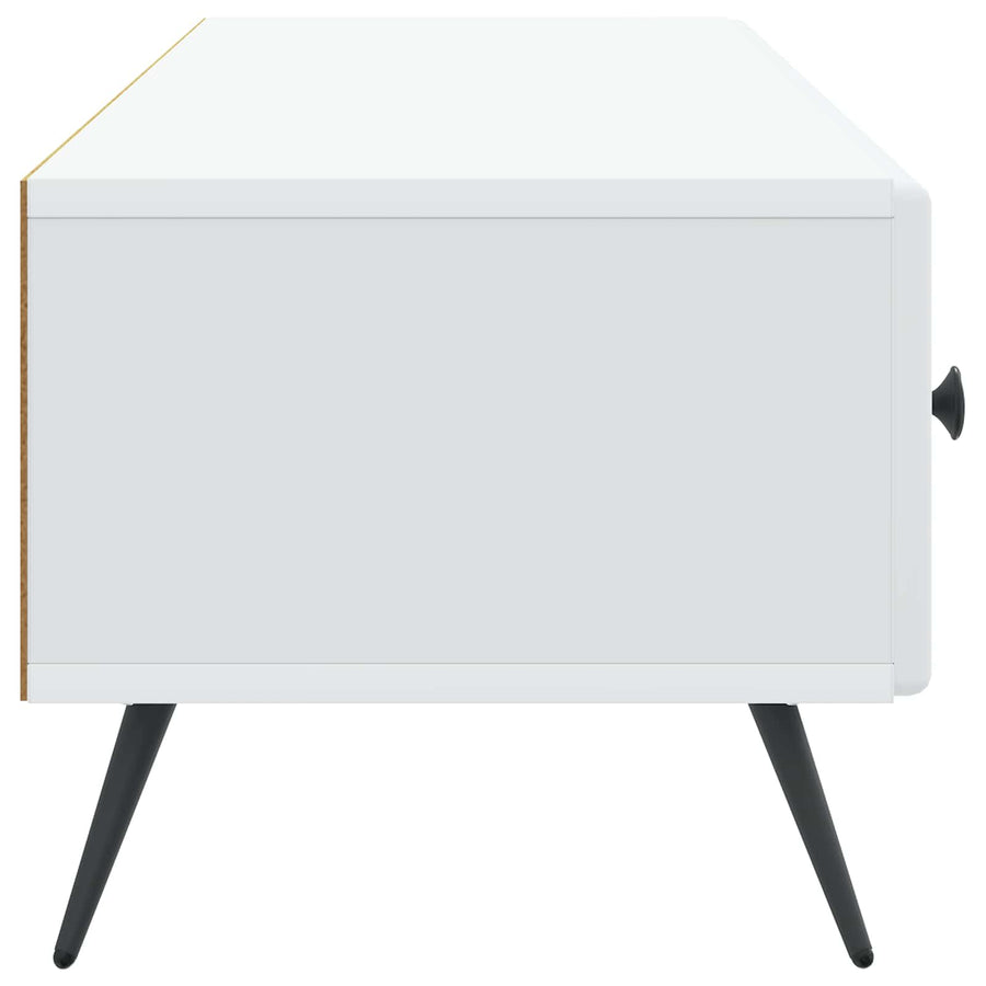 TV-kast met lade Wit 147 x 34,5 x 30 cm Bewerkt hout