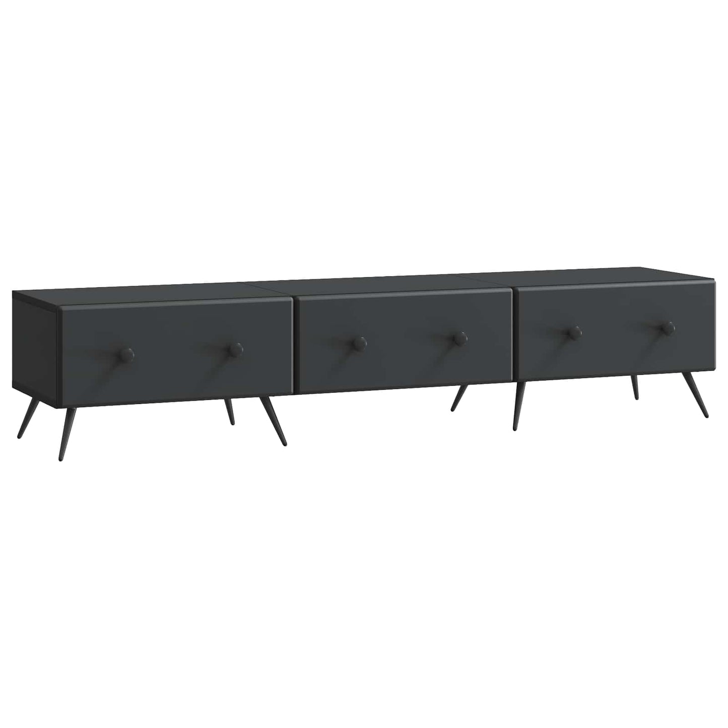 TV-kast met lade Zwart 147 x 34,5 x 30 cm Bewerkt hout