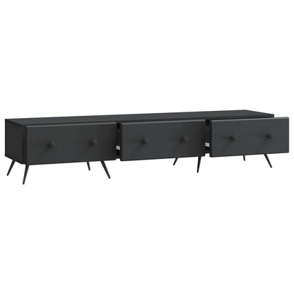 TV-kast met lade Zwart 147 x 34,5 x 30 cm Bewerkt hout
