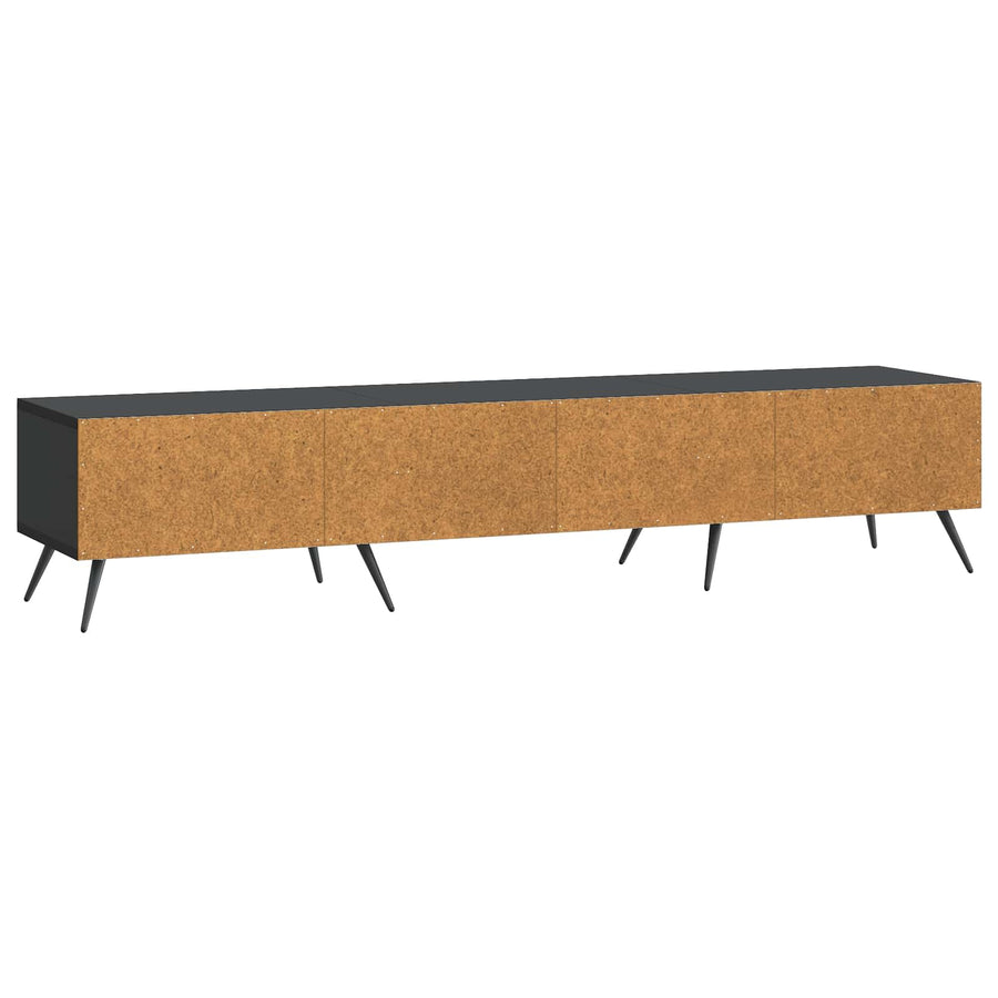 TV-kast met lade Zwart 147 x 34,5 x 30 cm Bewerkt hout