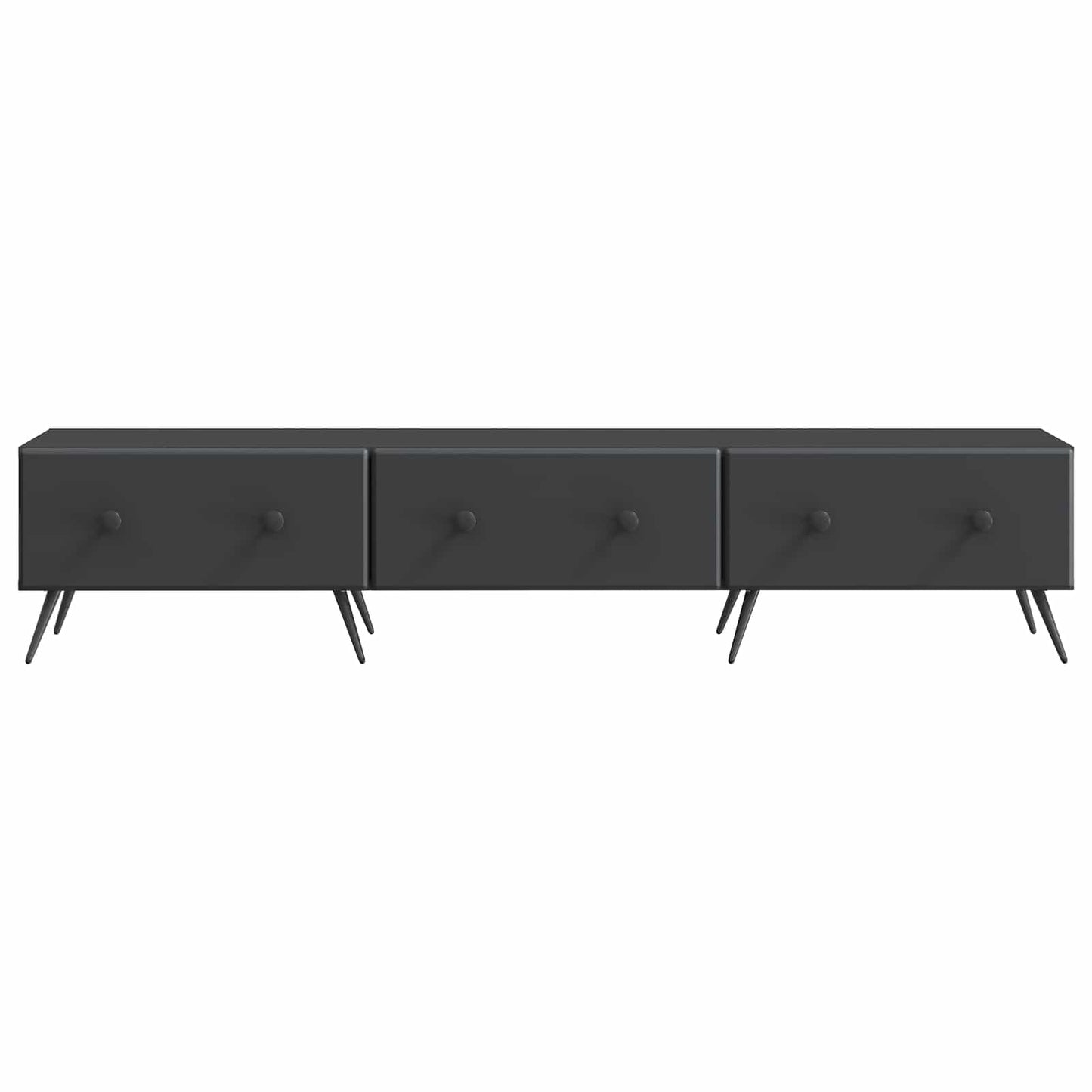 TV-kast met lade Zwart 147 x 34,5 x 30 cm Bewerkt hout