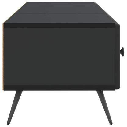 TV-kast met lade Zwart 147 x 34,5 x 30 cm Bewerkt hout