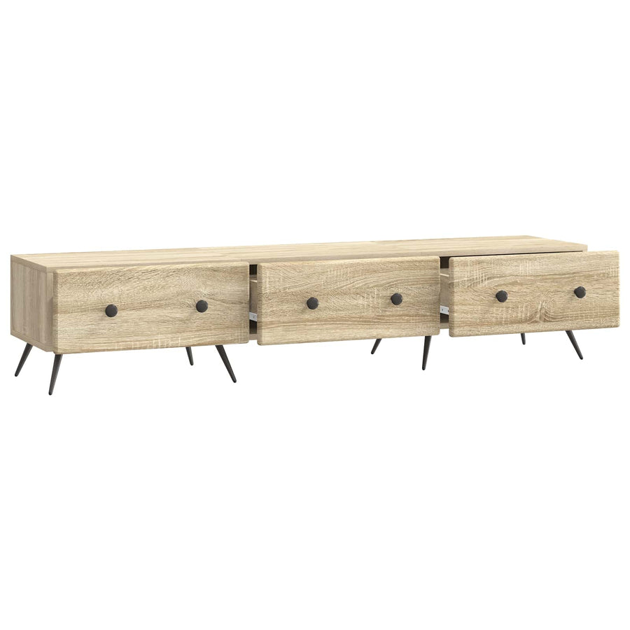 TV-kast met lade Sonoma Eiken 147 x 34,5 x 30 cm Bewerkt hout