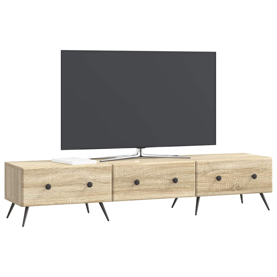 TV-kast met lade Sonoma Eiken 147 x 34,5 x 30 cm Bewerkt hout