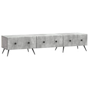 TV-kast 147x34,5x30 cm betongrijs bewerkt hout
