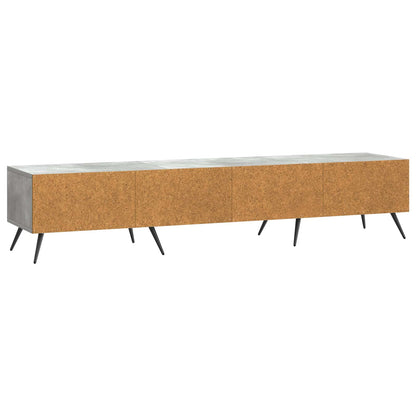 TV-kast met lade Betongrijs 147 x 34,5 x 30 cm Bewerkt hout