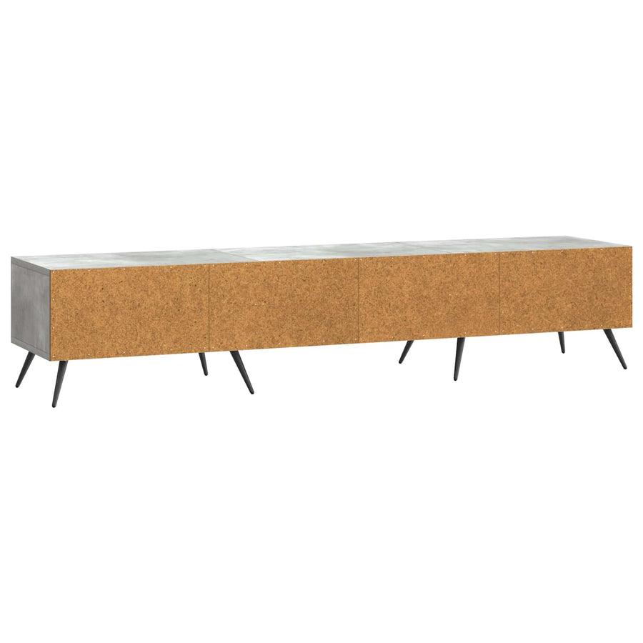TV-kast met lade Betongrijs 147 x 34,5 x 30 cm Bewerkt hout
