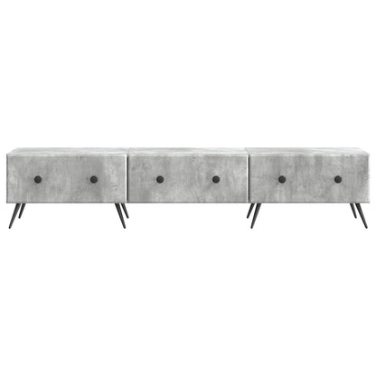 TV-kast met lade Betongrijs 147 x 34,5 x 30 cm Bewerkt hout
