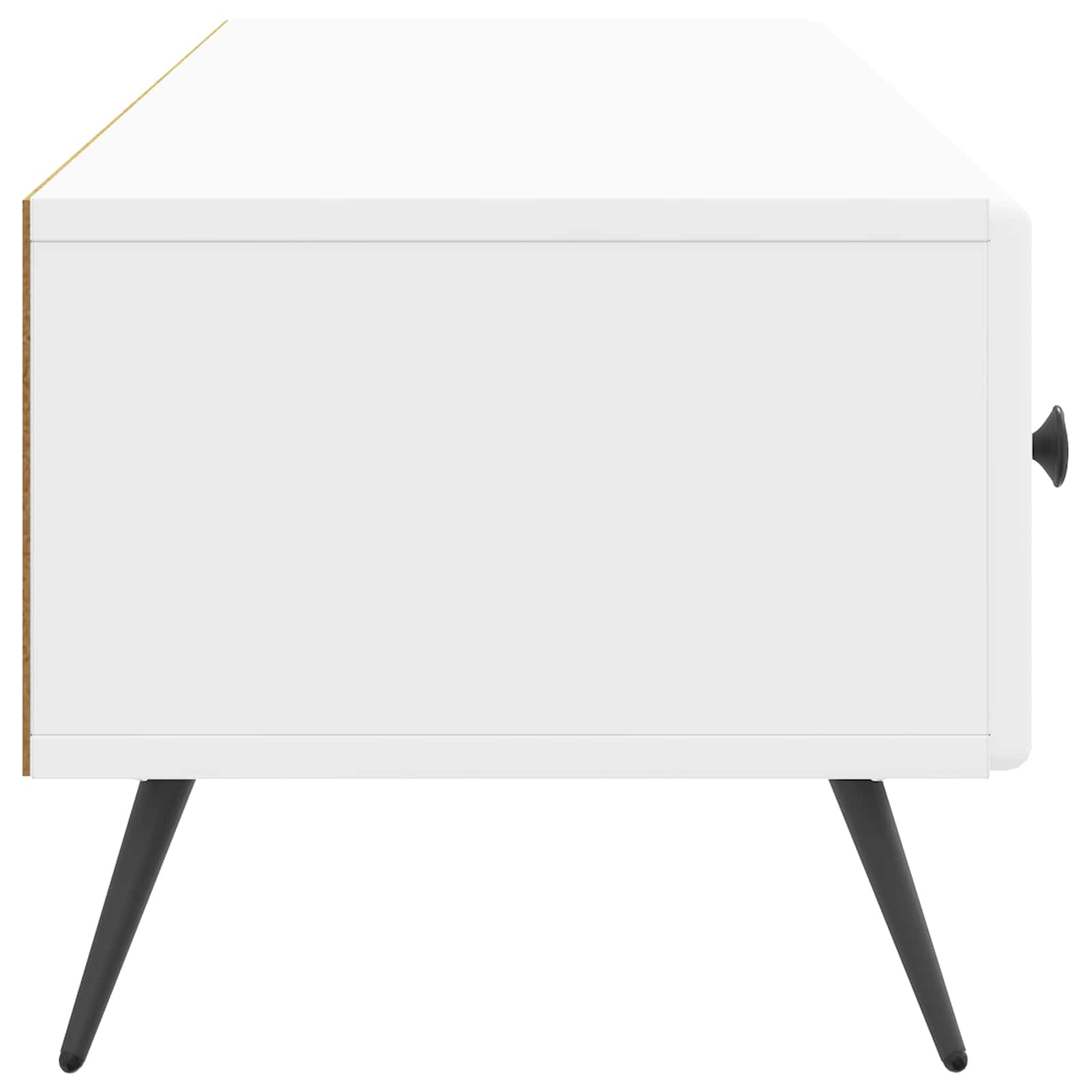 TV-kast met lade Hoogglans Wit 147 x 34,5 x 30 cm Bewerkt hout