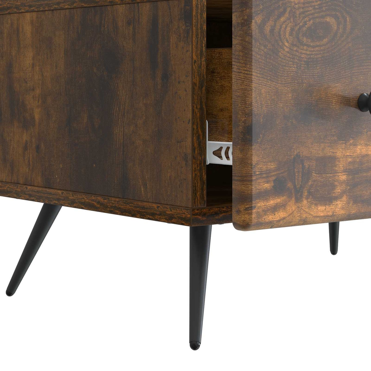TV-kast met lade Gerookt eiken 147 x 34,5 x 30 cm Bewerkt hout