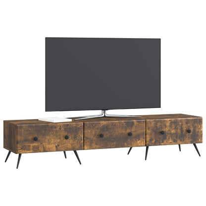 TV-kast met lade Gerookt eiken 147 x 34,5 x 30 cm Bewerkt hout