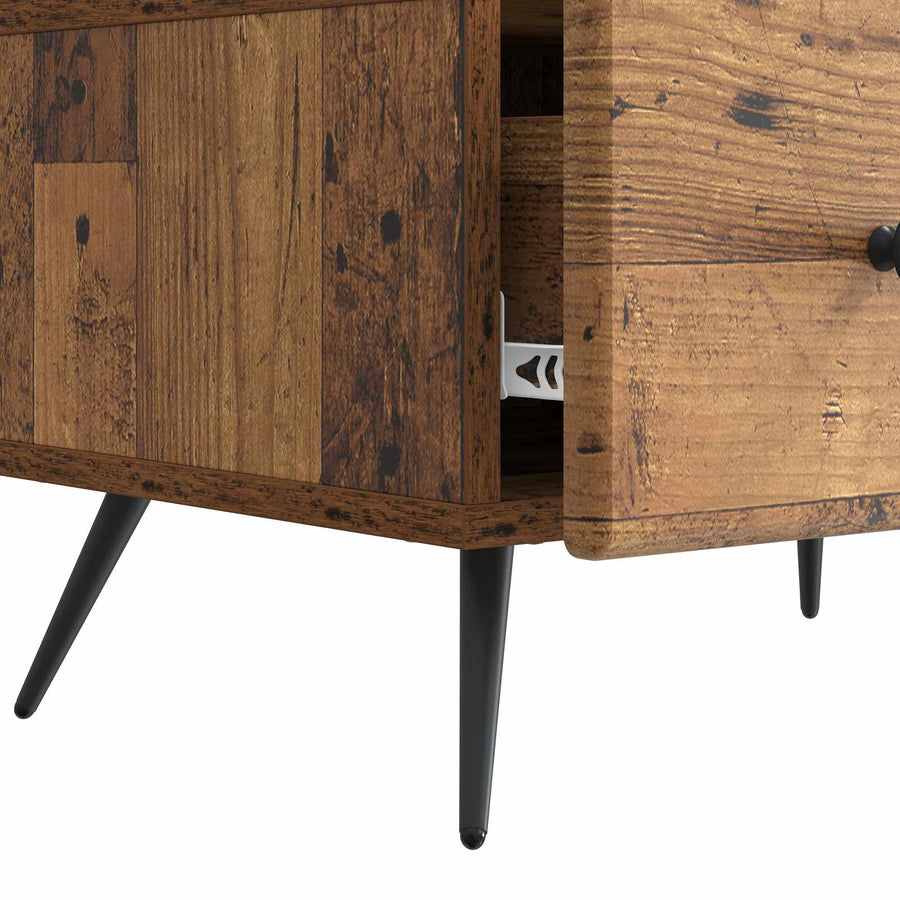 TV-kast met lade Oud hout 147 x 34,5 x 30 cm Bewerkt hout