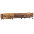 Tv-kast 147x34,5x30 cm oud hout