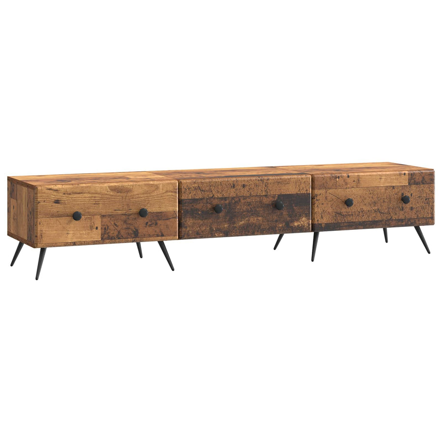 TV-kast met lade Oud hout 147 x 34,5 x 30 cm Bewerkt hout