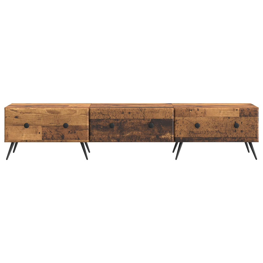 TV-kast met lade Oud hout 147 x 34,5 x 30 cm Bewerkt hout