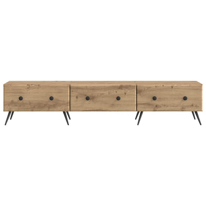 TV-kast Artisanaal eiken 147 x 34,5 x 30 cm Bewerkt hout