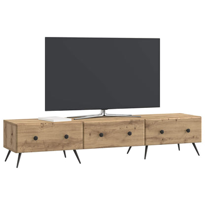 TV-kast Artisanaal eiken 147 x 34,5 x 30 cm Bewerkt hout