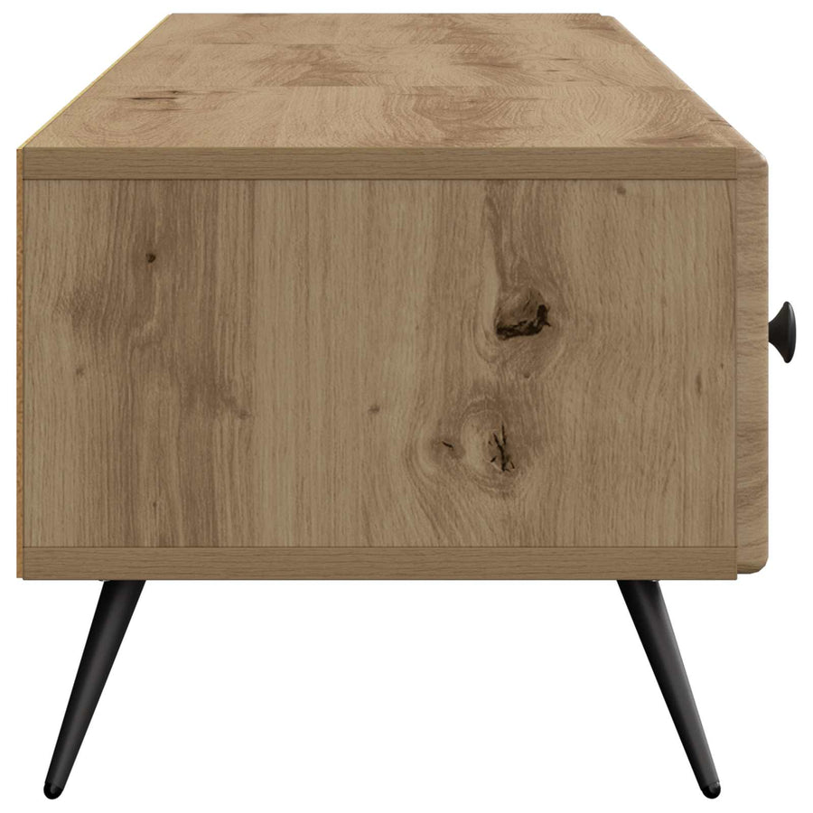 TV-kast Artisanaal eiken 147 x 34,5 x 30 cm Bewerkt hout