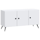 Tv-kast 99x34,5x50 cm wit bewerkt hout