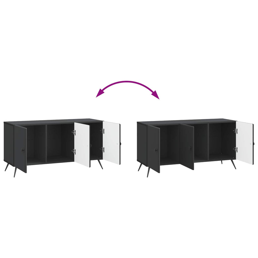 TV-kast Zwart 99 x 34,5 x 50 cm Bewerkt hout