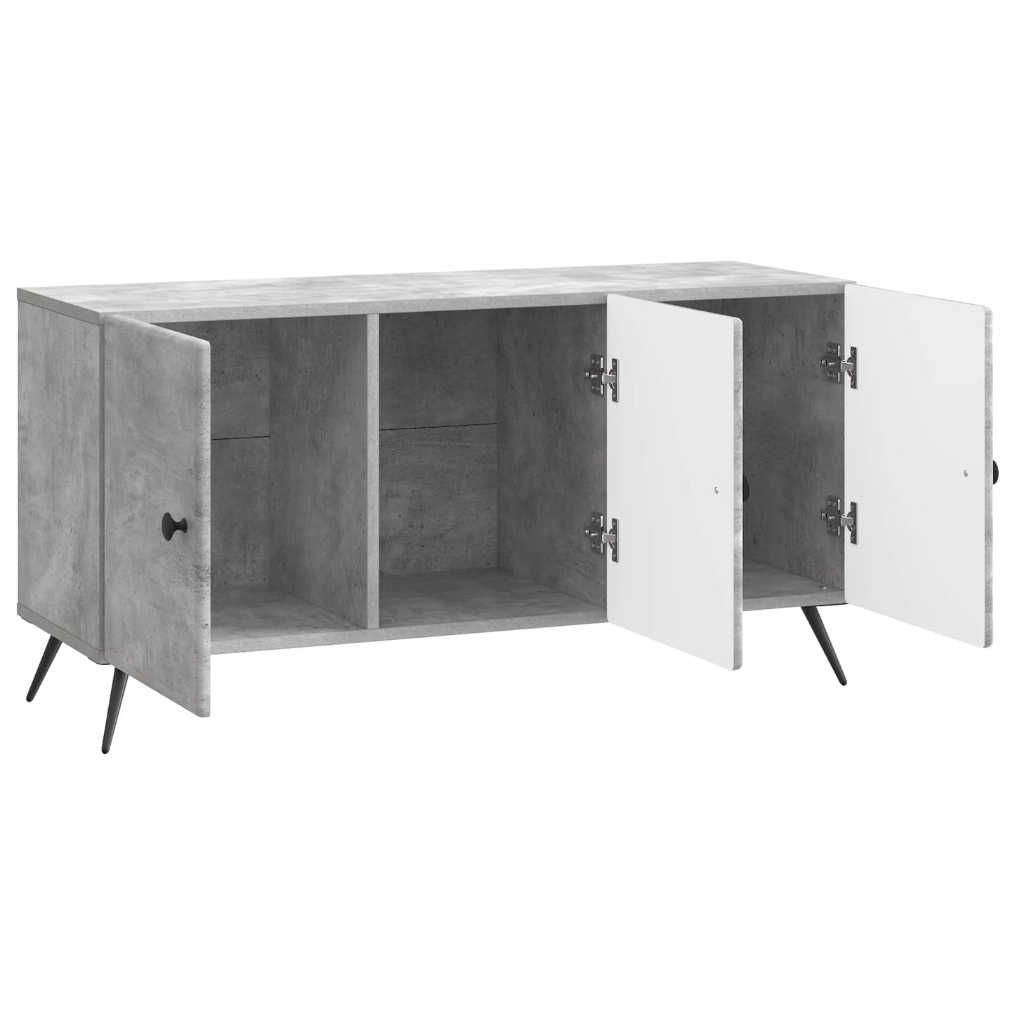 TV-kast Betongrijs 99 x 34,5 x 50 cm Bewerkt hout