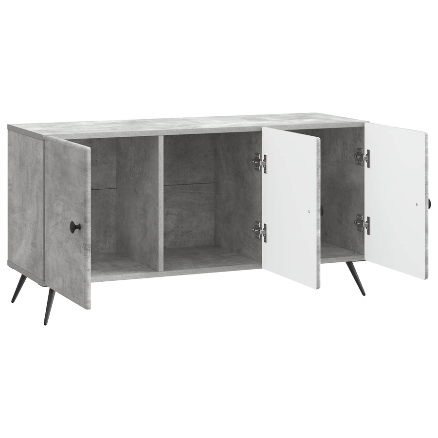 TV-kast Betongrijs 99 x 34,5 x 50 cm Bewerkt hout