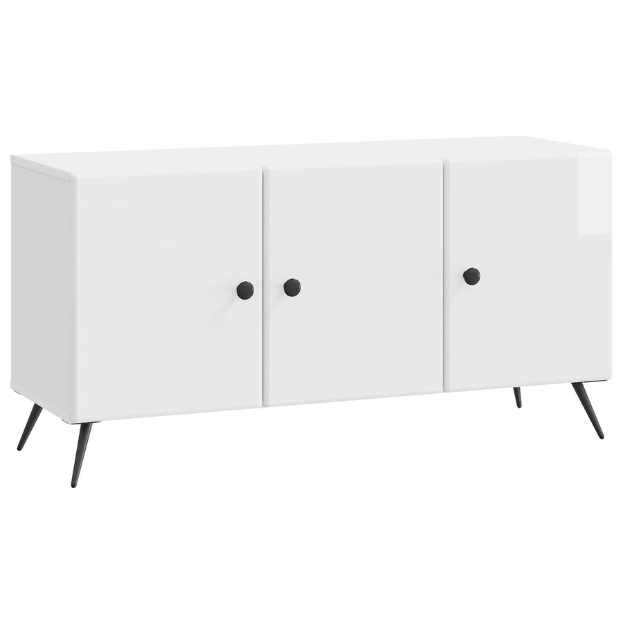 TV-kast Hoogglans Wit 99 x 34,5 x 50 cm Bewerkt hout