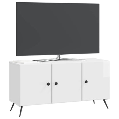 TV-kast Hoogglans Wit 99 x 34,5 x 50 cm Bewerkt hout