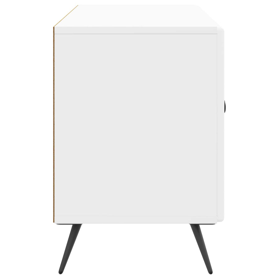 TV-kast Hoogglans Wit 99 x 34,5 x 50 cm Bewerkt hout