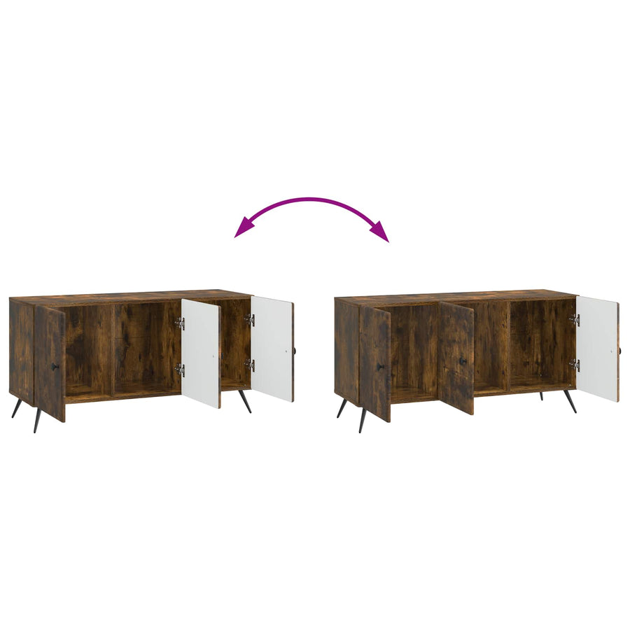 TV-kast Gerookt eiken 99 x 34,5 x 50 cm Bewerkt hout