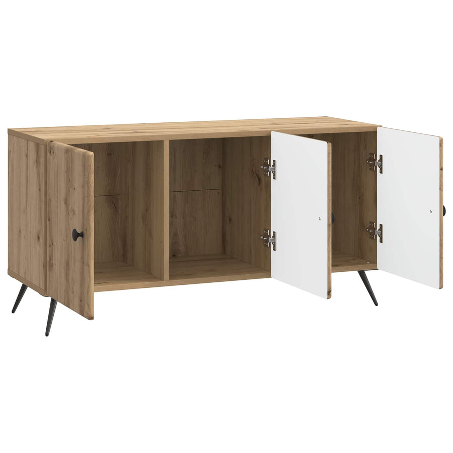 TV-kast Artisanaal eiken 99 x 34,5 x 50 cm Bewerkt hout
