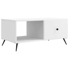 Salontafel 90x50x40 cm bewerkt hout wit