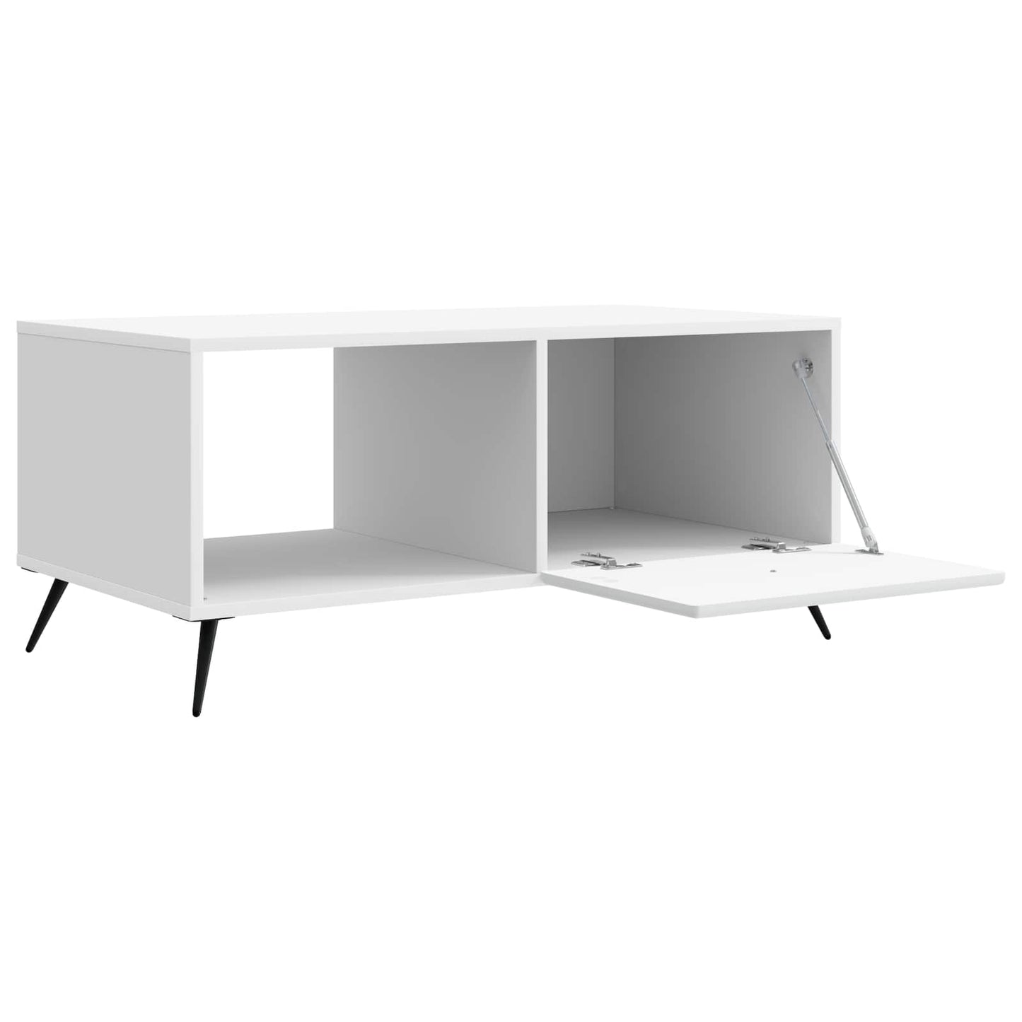 Salontafel Wit 90 x 50 x 40 cm Bewerkt hout