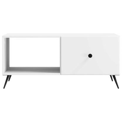 Salontafel Wit 90 x 50 x 40 cm Bewerkt hout
