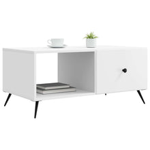 Salontafel Wit 90 x 50 x 40 cm Bewerkt hout