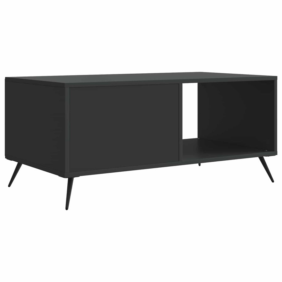 Salontafel Zwart 90 x 50 x 40 cm Bewerkt hout