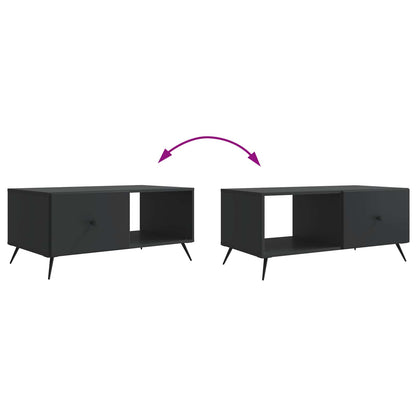 Salontafel Zwart 90 x 50 x 40 cm Bewerkt hout