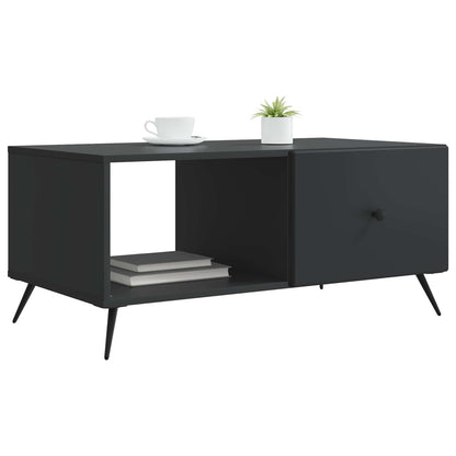 Salontafel Zwart 90 x 50 x 40 cm Bewerkt hout