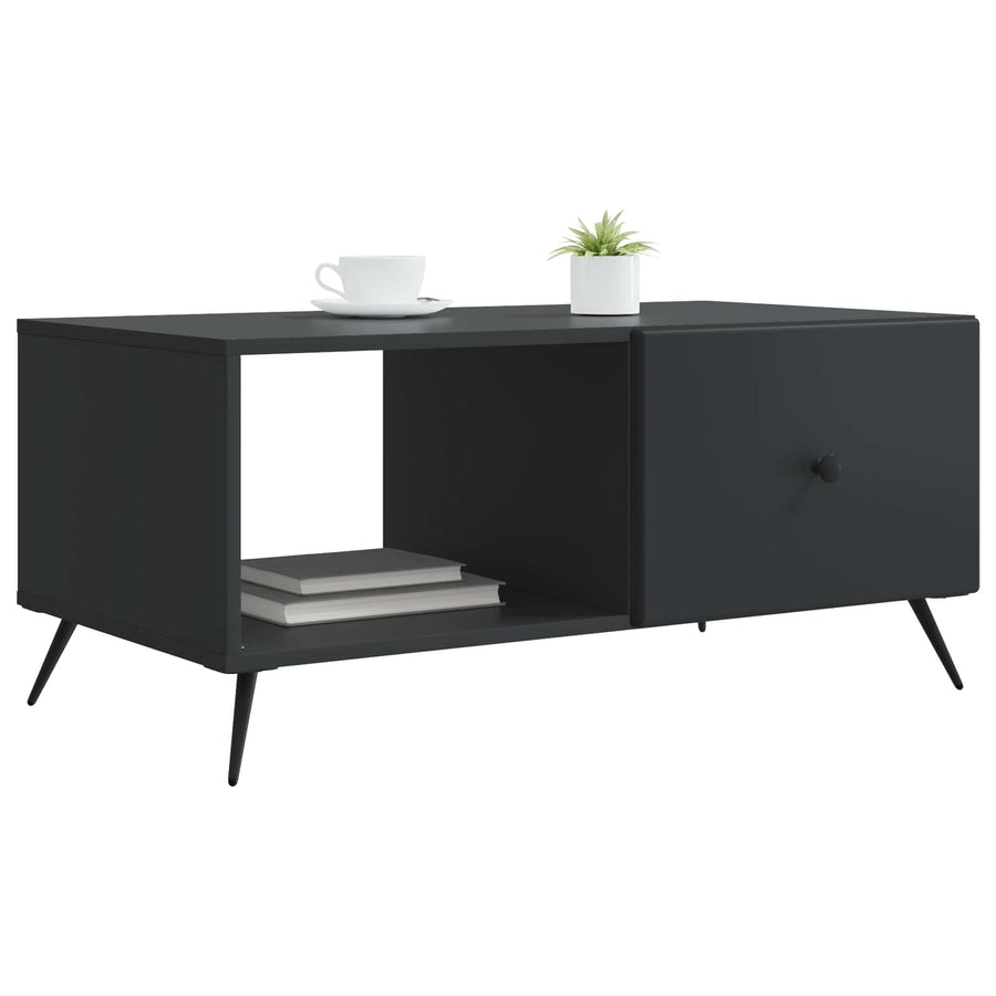 Salontafel Zwart 90 x 50 x 40 cm Bewerkt hout