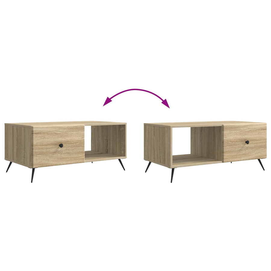 Salontafel Sonoma Eiken 90 x 50 x 40 cm Bewerkt hout