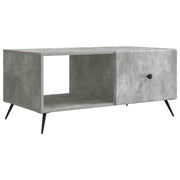 Salontafel 90x50x40 cm betongrijs bewerkt hout