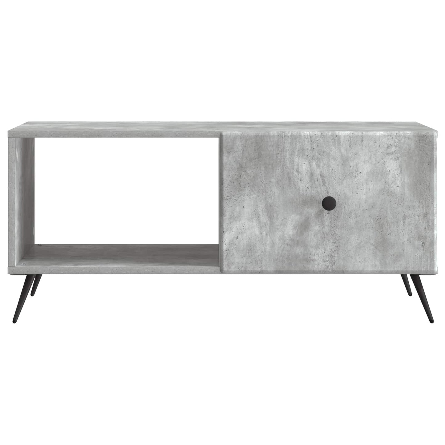 Salontafel Betongrijs 90 x 50 x 40 cm Bewerkt hout